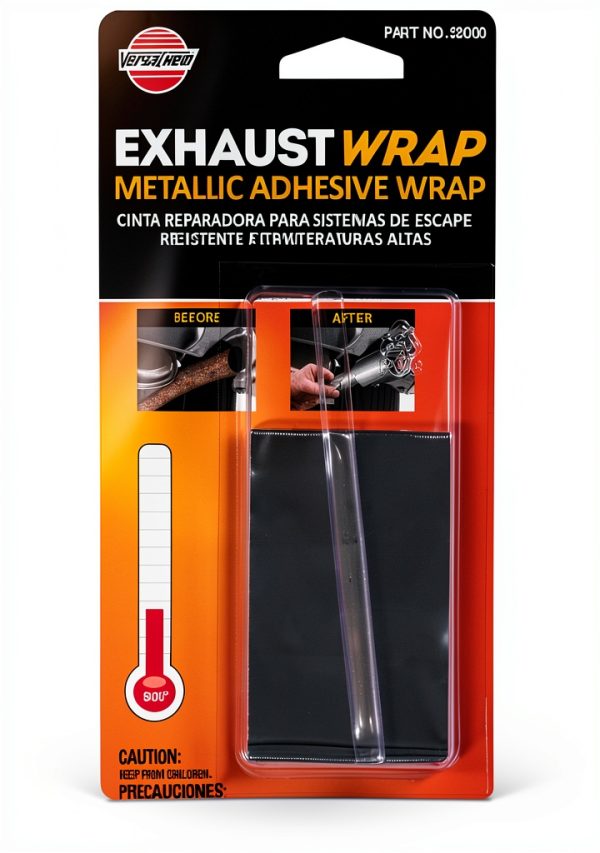 Versachem Exhaust Heat Wrap 2" x 40" Aluminum Acrylic Waterproof Tape-0