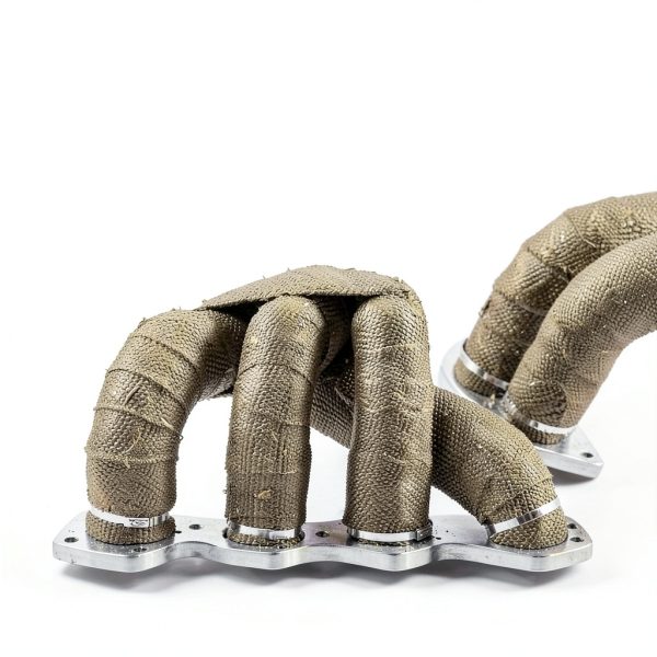 Exhaust Heat Wrap SunplusTrade 2" x 50ft Gold Volcanic Fiber Zip Ties-6