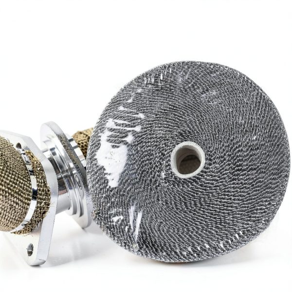 Exhaust Heat Wrap SunplusTrade 2" x 50ft Gold Volcanic Fiber Zip Ties-7