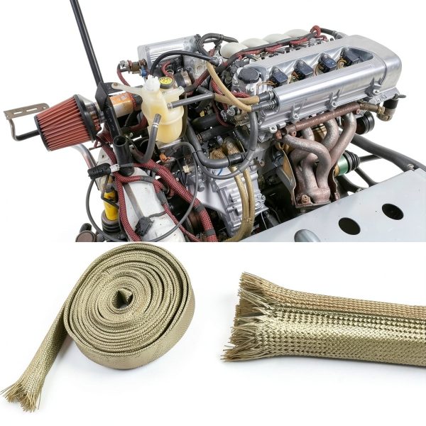 TEEORKKL Titanium Heat Shield Sleeve 10ft Adjustable Spark Plug Wire-4