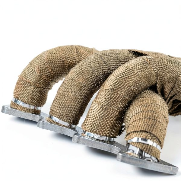 Exhaust Heat Wrap SunplusTrade 2" x 50ft Gold Volcanic Fiber Zip Ties-5