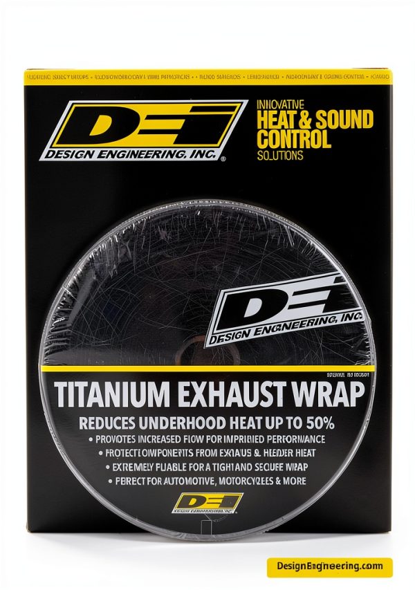 Exhaust Heat Wrap Design Engineering Black Titanium 2" x 50'-1