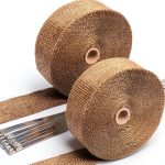 Exhaust Heat Wrap 2in x 50ft SunplusTrade SPT073 Beige Volcanic Fiber-0