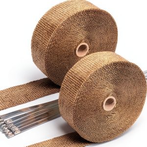 Exhaust Heat Wrap 2in x 50ft SunplusTrade SPT073 Beige Volcanic Fiber-0