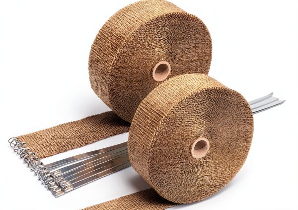 Exhaust Heat Wrap 2in x 50ft SunplusTrade SPT073 Beige Volcanic Fiber-0