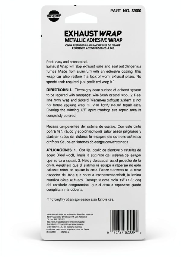 Versachem Exhaust Heat Wrap 2" x 40" Aluminum Acrylic Waterproof Tape-2