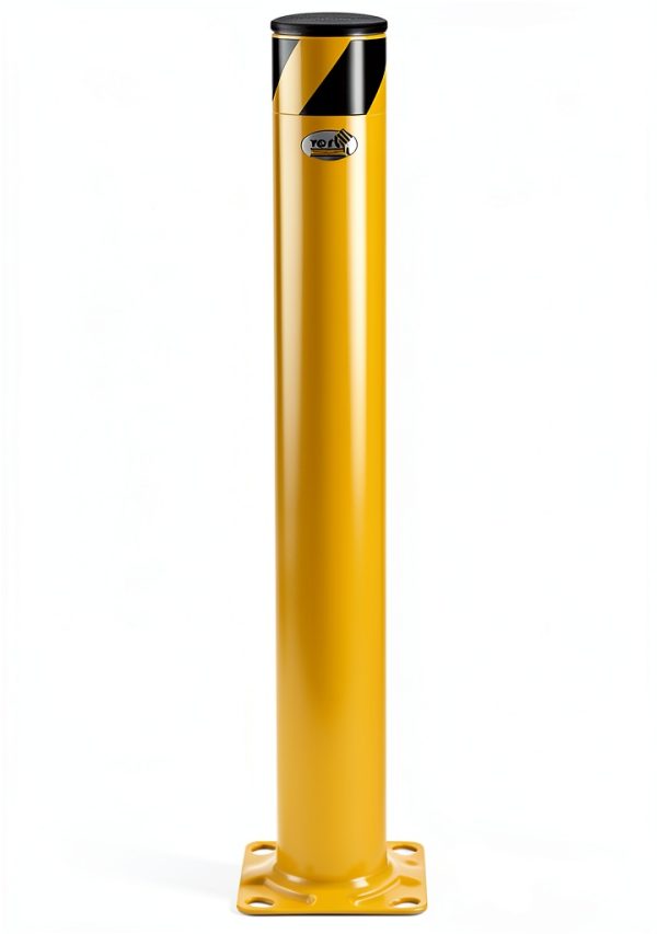 36x4.5 Pipe Safety Bollard Yellow by Vestil Heavy Duty Blend Design-0