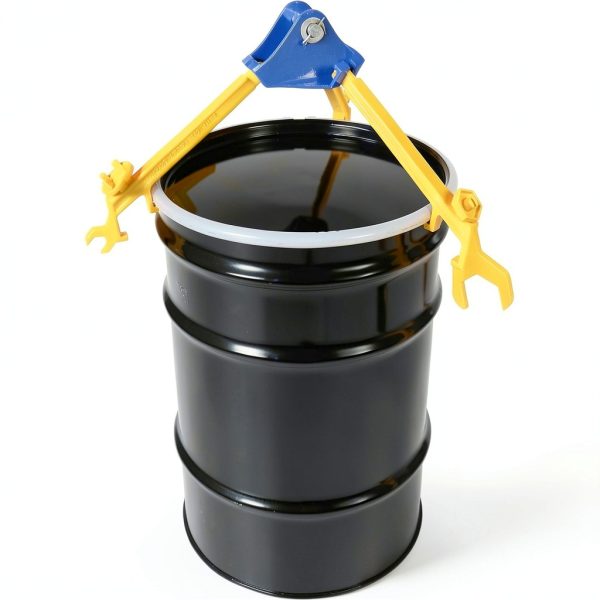Vestil PDL-800-M Steel Overhead Drum Lifter 14-3/4" Blue Yellow 800lb-1
