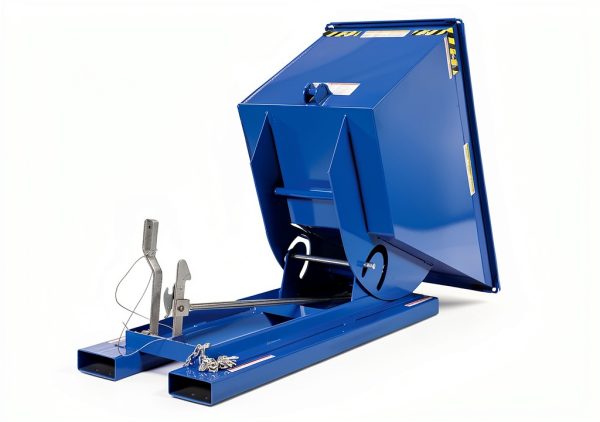 Vestil D-75-LD Light Duty Self Dumping Hopper 3/4 Cubic Yard Blue-3