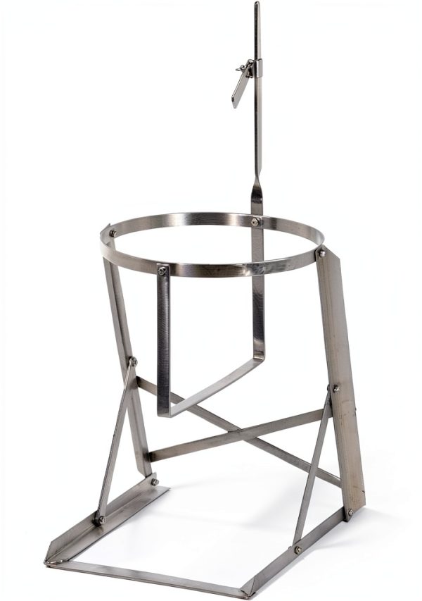 SS Manual Pail Tipper 70 Lb Vestil Deheader Stainless Steel-2