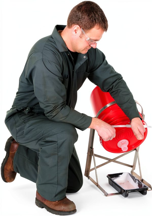 SS Manual Pail Tipper 70 Lb Vestil Deheader Stainless Steel-1