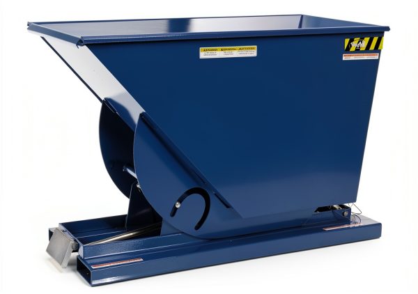 Vestil D-75-LD Light Duty Self Dumping Hopper 3/4 Cubic Yard Blue-1