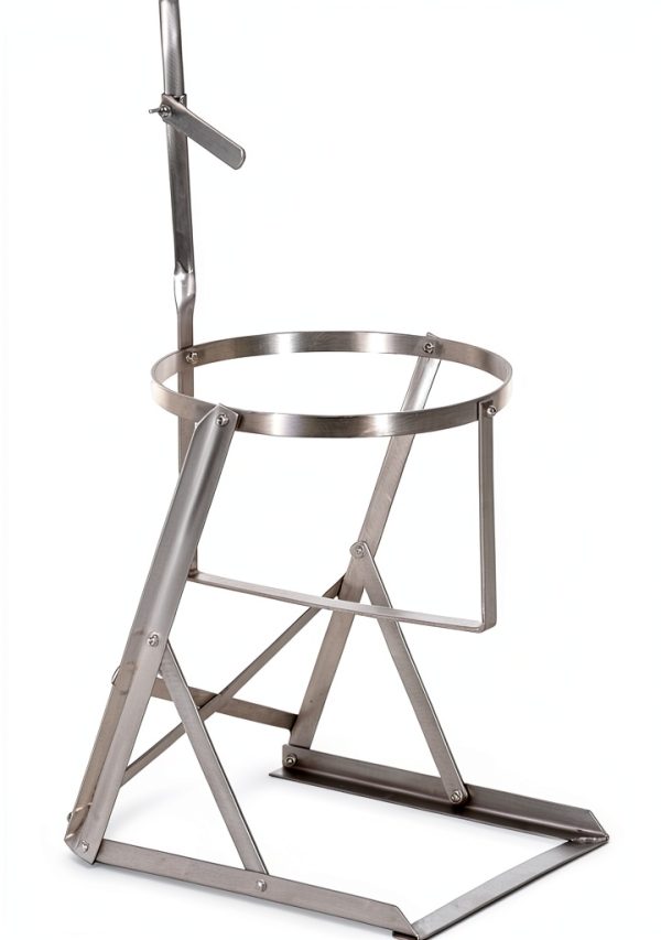 SS Manual Pail Tipper 70 Lb Vestil Deheader Stainless Steel-0