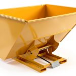 Vestil D-300-HD-YEL Steel Heavy Duty Self Dumping Hopper 3 yd³ Yellow-0