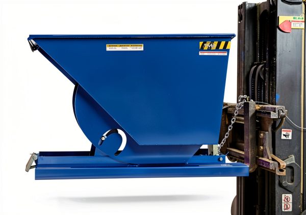 Vestil D-75-LD Light Duty Self Dumping Hopper 3/4 Cubic Yard Blue-6