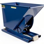 Vestil D-75-LD Light Duty Self Dumping Hopper 3/4 Cubic Yard Blue-0