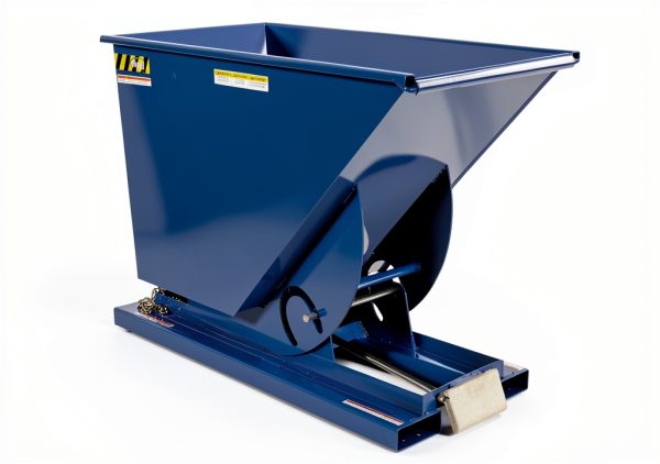 Vestil D-75-LD Light Duty Self Dumping Hopper 3/4 Cubic Yard Blue-0