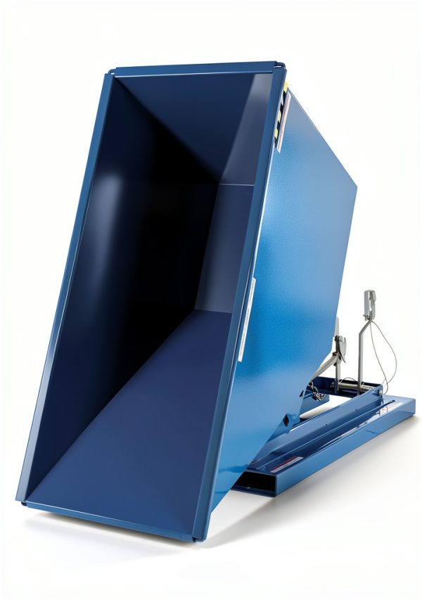 Vestil D-75-LD Light Duty Self Dumping Hopper 3/4 Cubic Yard Blue-4