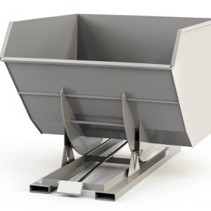 Vestil D-400-HD-GY-MG Steel Heavy Duty Self Dumping Hopper 4 yd Gray-0